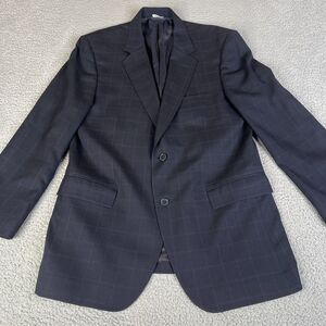 Dolce & Gabbana Luxury Blazer Men 54 Black Windowpane Wool Sports Coat Jacket